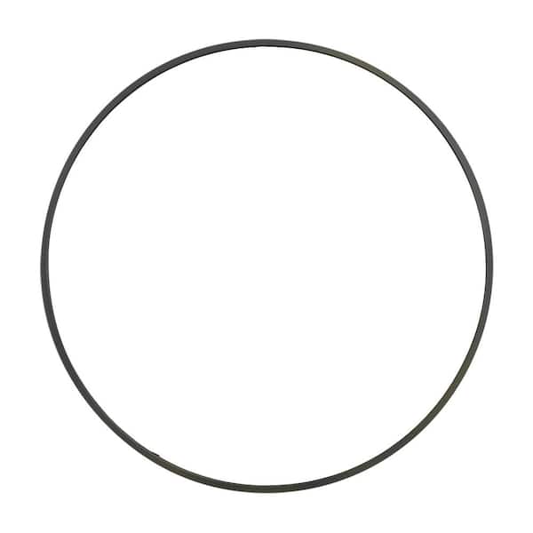 JASMODER 28 in. x 28 in. Modern Round Framed Black Frame Circular Make Up Vanity Mirror