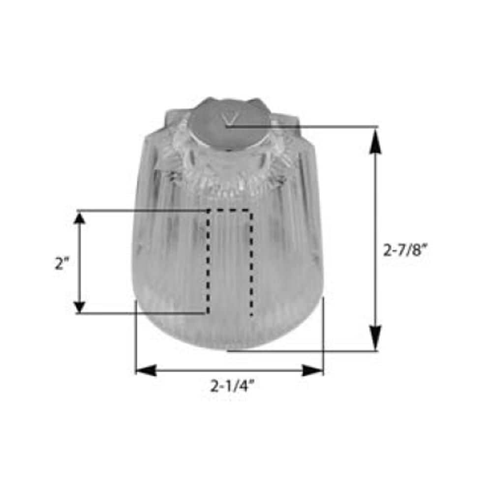 Clear Acrylic Replacement Knob for Tub/Shower Faucet