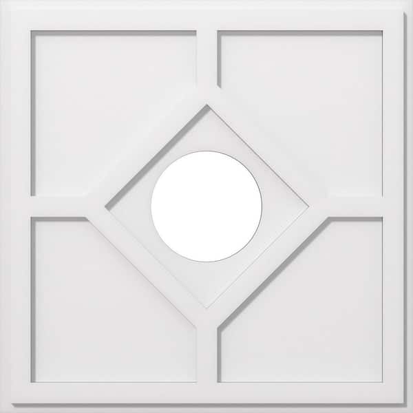 Ekena Millwork 1 in. P X 9 in. C X 26 in. OD X 7 in. ID Embry Architectural Grade PVC Contemporary Ceiling Medallion