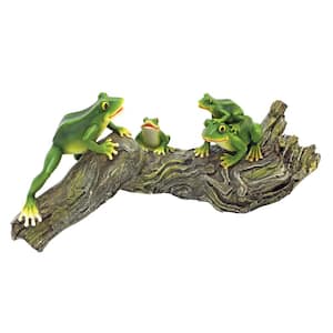 Cast Iron Decorative Posing Frog Froggy Design Coat Hook Set Home