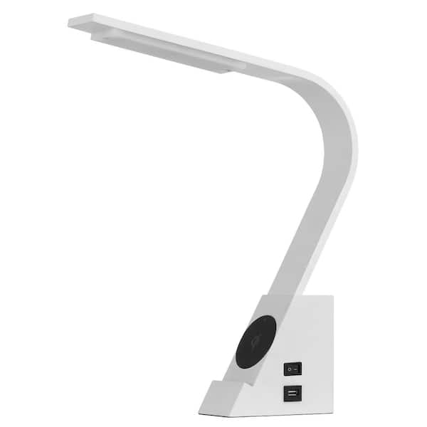 OttLite Strive 22 in. LED Desk Lamp with USB Charging, Black CSN30G5W - The  Home Depot