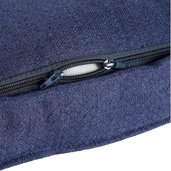 Greendale Home Fashions Cobalt Square Tufted Reversible 24 x