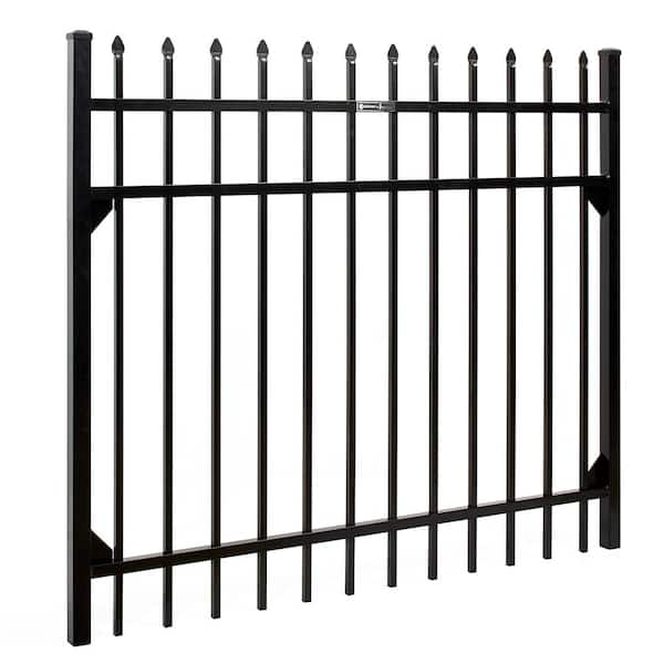 Black outdoor outlet gate