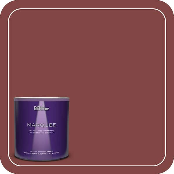 BEHR MARQUEE 1 qt. #ECC-15-3 Cherry Bark Eggshell Enamel Interior Paint & Primer