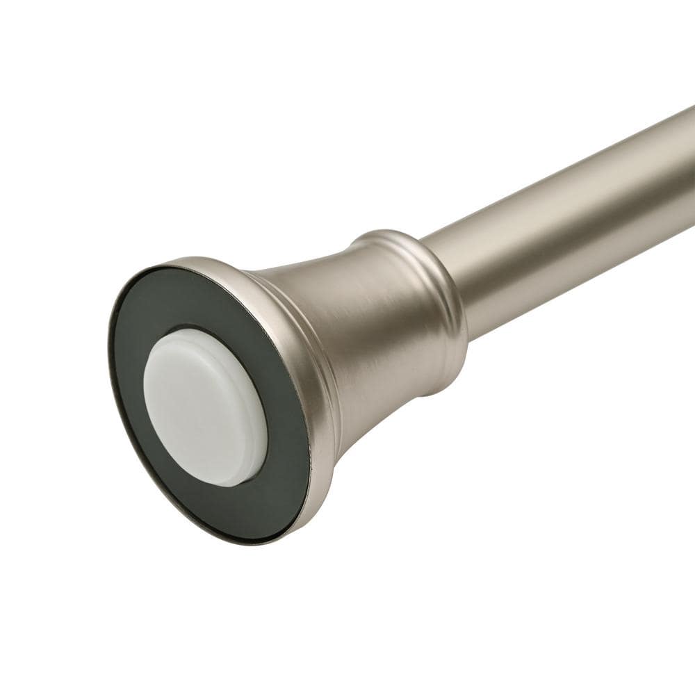 72" Brushed Nickel Aluminum Decorative Tension Shower Rod