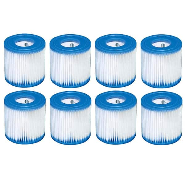 Intex 3.6 in. Type H Easy Set Filter Cartridge Replacement for Swimming Pools (8-Pack)