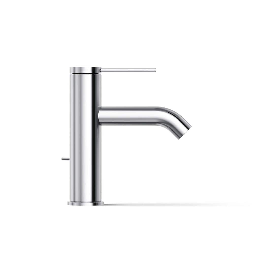 Polished Chrome Single-Handle Bathroom Sink Faucet