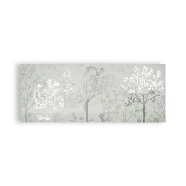 Laura Ashley 39.37 in. x 15.7 in. Misty Woodland Printed Canvas Wall Art