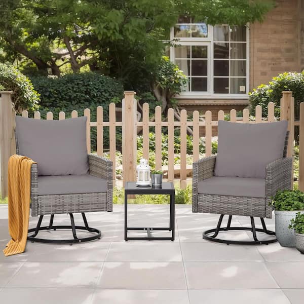 MIRAFIT Patio Aluminum Swivel Outdoor Dining Chairs