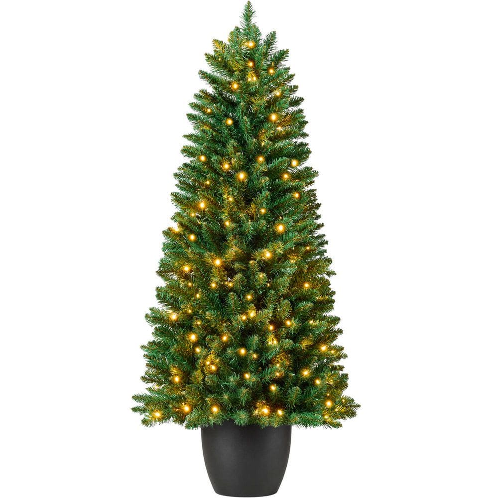4.5 ft. Green Aspen Classic Pre-Lit Artificial Christmas Tree with Pot price history on PriceWatchPro