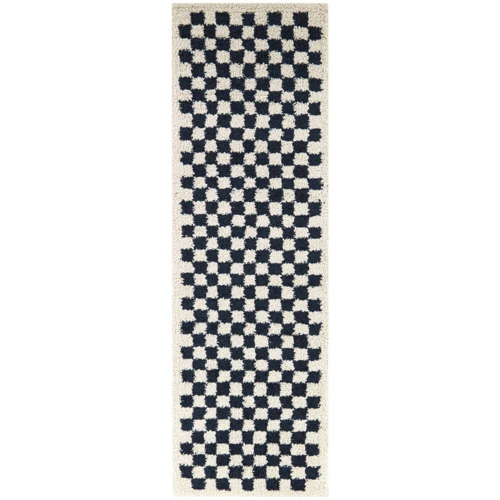 Covey Navy 2 ft. x 10 ft. Geometric Runner Rug price history on PriceWatchPro