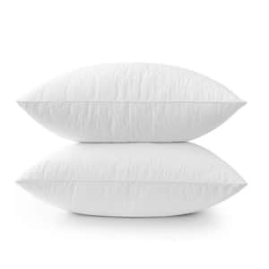 Cotton Quilted Memory Foam Jumbo Pillow (Set of 2)