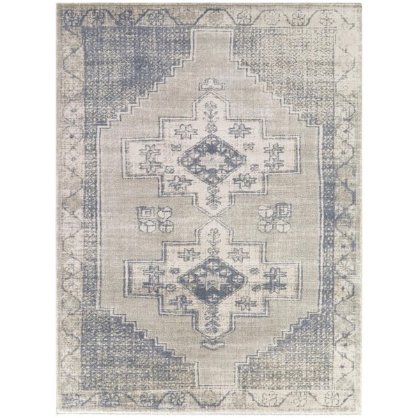 StyleWell Fermont Cream 8 ft. 9 in. x 12 ft. Medallion Area Rug