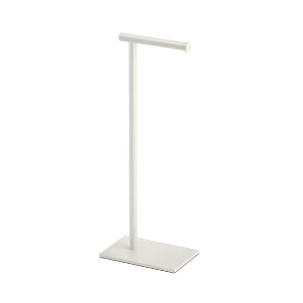 Latitude II Square Freestanding Toilet Paper Holder in Matte White