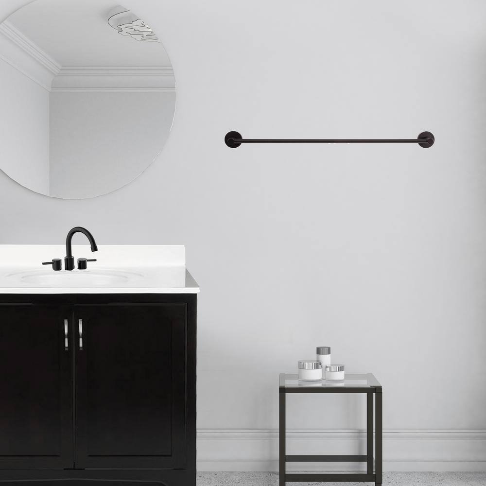 Kelton Matte Black 24-Inch Wall Mounted Towel Bar