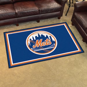 New York Mets Blue 4 ft. x 6 ft. Plush Area Rug