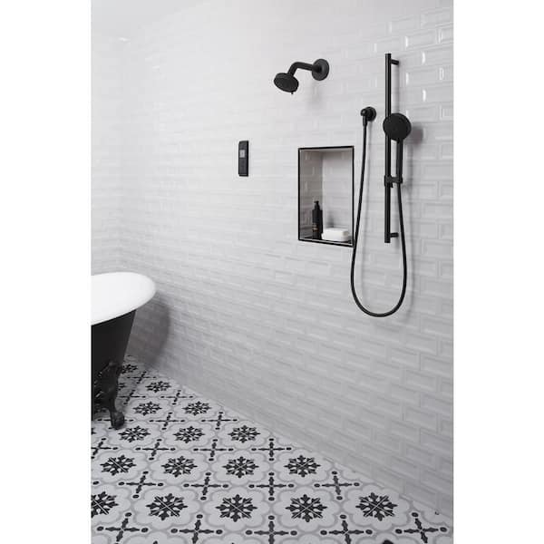 KOHLER Awaken G90 4-Spray Wall Mount Handheld Shower Head with 2.5 GPM in Matte Black