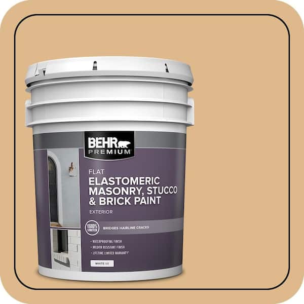 5 gal. #MS-28 Moccasin Elastomeric Masonry, Stucco and Brick Exterior Paint