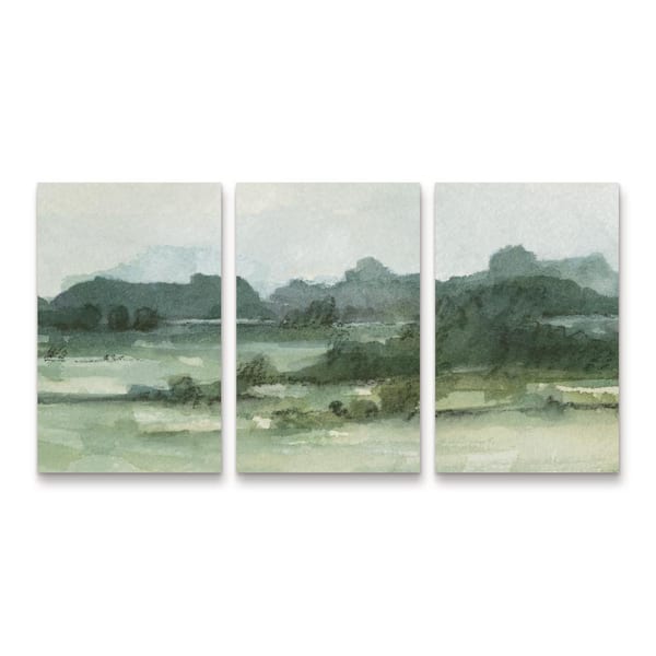 Trademark Fine Art Emma Caroline Marshy Landscape II 3-Piece Panel Set Unframed Photography Wall Art 19 in. x 36 in.