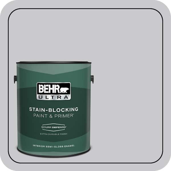 BEHR ULTRA 1 gal. #ECC-62-1 Urban Gray Extra Durable Semi-Gloss Enamel Interior Paint & Primer