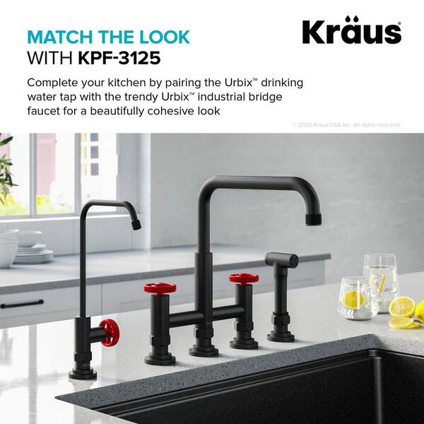 KRAUS Urbix 100% Lead-Free Kitchen Water Filter Faucet in Matte