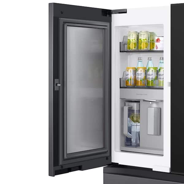 Bespoke 29 cu. ft. 4-Door French Door Refrigerator with Family Hub in Charcoal Glass Top