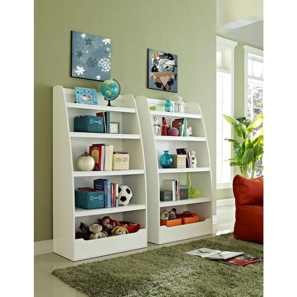 Altra Furniture Mia Kids 4-Shelf Bookcase in White