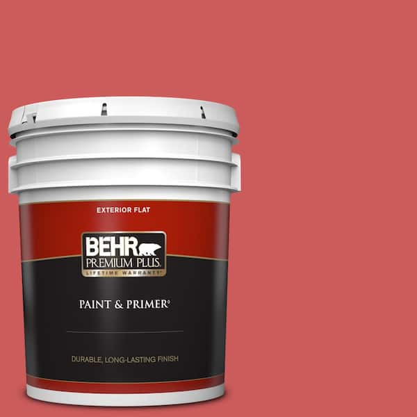 BEHR PREMIUM PLUS 5 gal. #P160-5 Pinkadelic Flat Exterior Paint & Primer