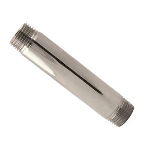 1/2 in. x 1/3 ft. IPS Lead-Free Brass Pipe Nipple in Polished Nickel