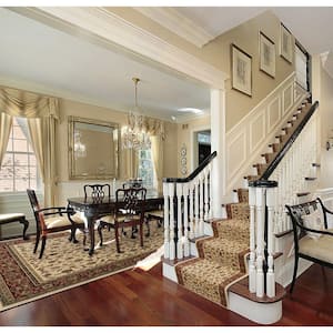Sapphire Sarouk Ivory 33 in. x Your Choice Length Stair Runner Rug