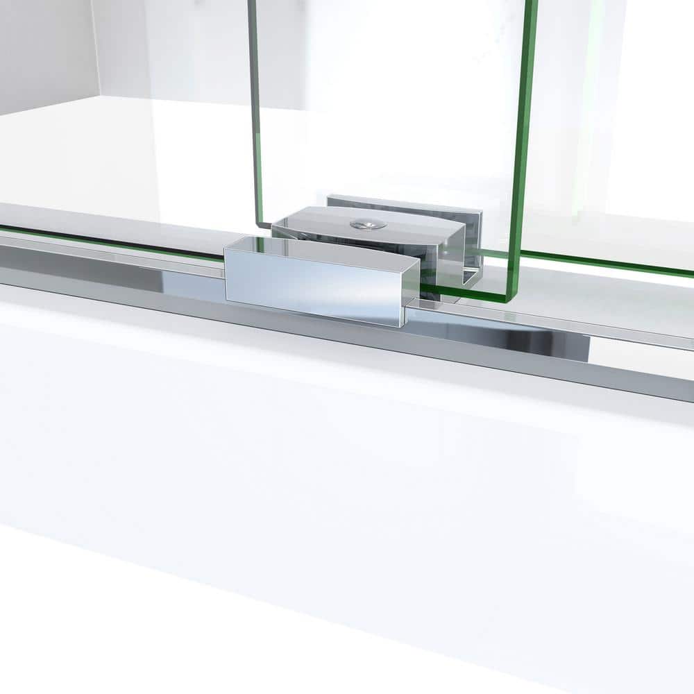 Sapphire-V Chrome and Clear Glass Sliding Tub Door