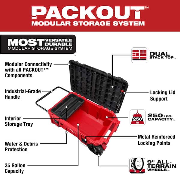 Milwaukee 48-22-8428-48-22-8429 Packout Tool Chest with XL Tool Box - 2