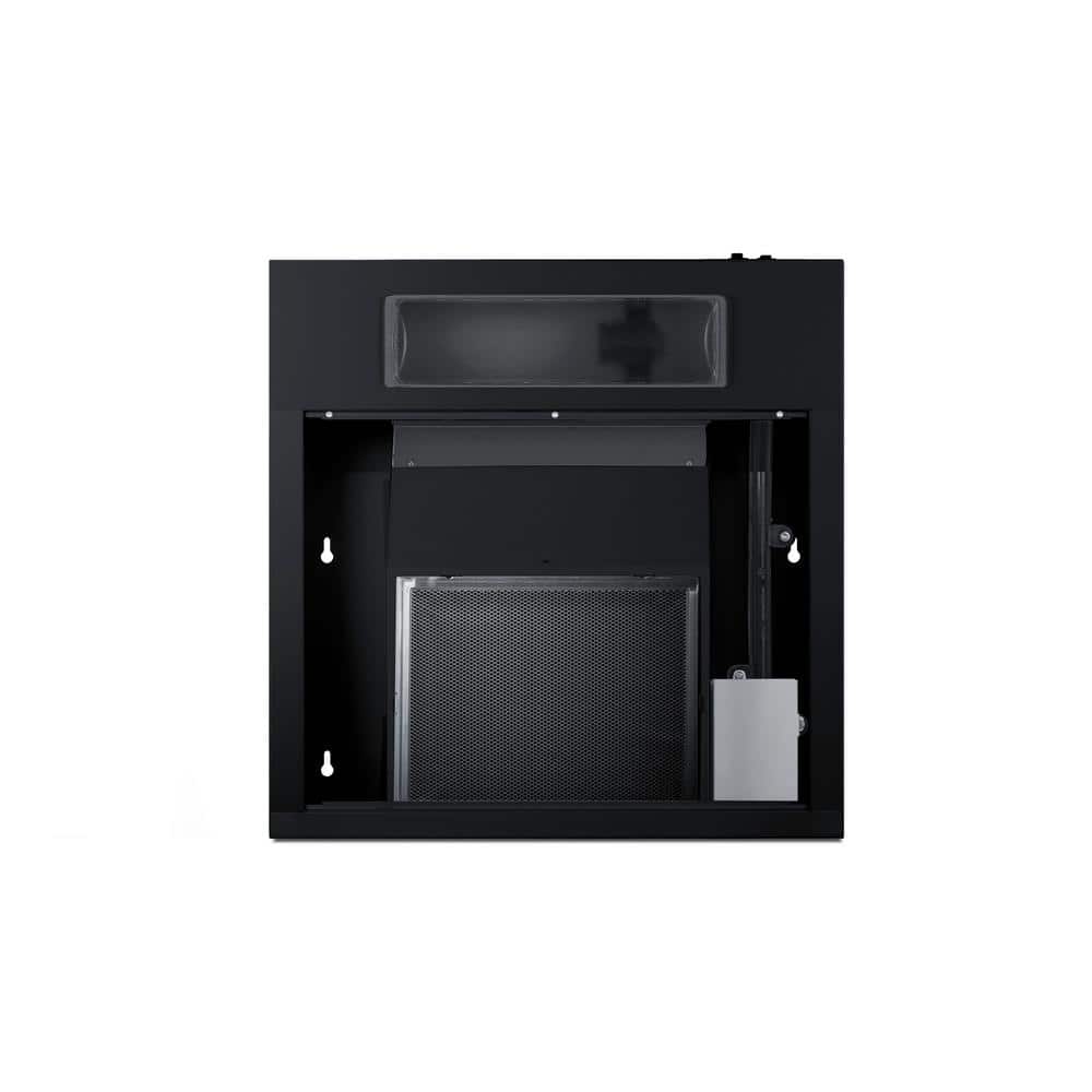 Summit 20" Black Stainless Steel Convertible Under Cabinet Range Hood