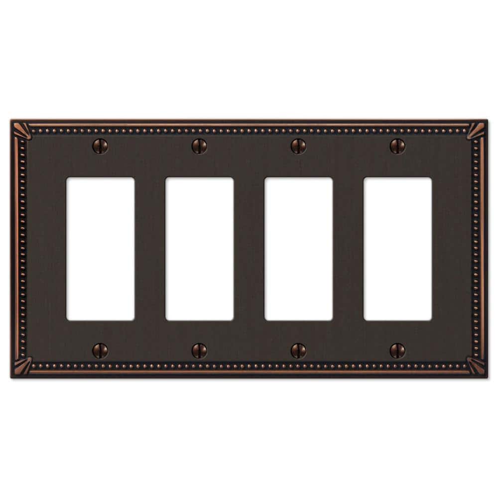 Imperial Bead 4 Gang Rocker Metal Wall Plate - Aged Bronze price history on PriceWatchPro