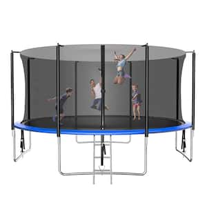 12 ft. Round Trampoline Set with Basketball Hoop and Safety Enclosure System Outdoor Trampoline for Kids and Adults
