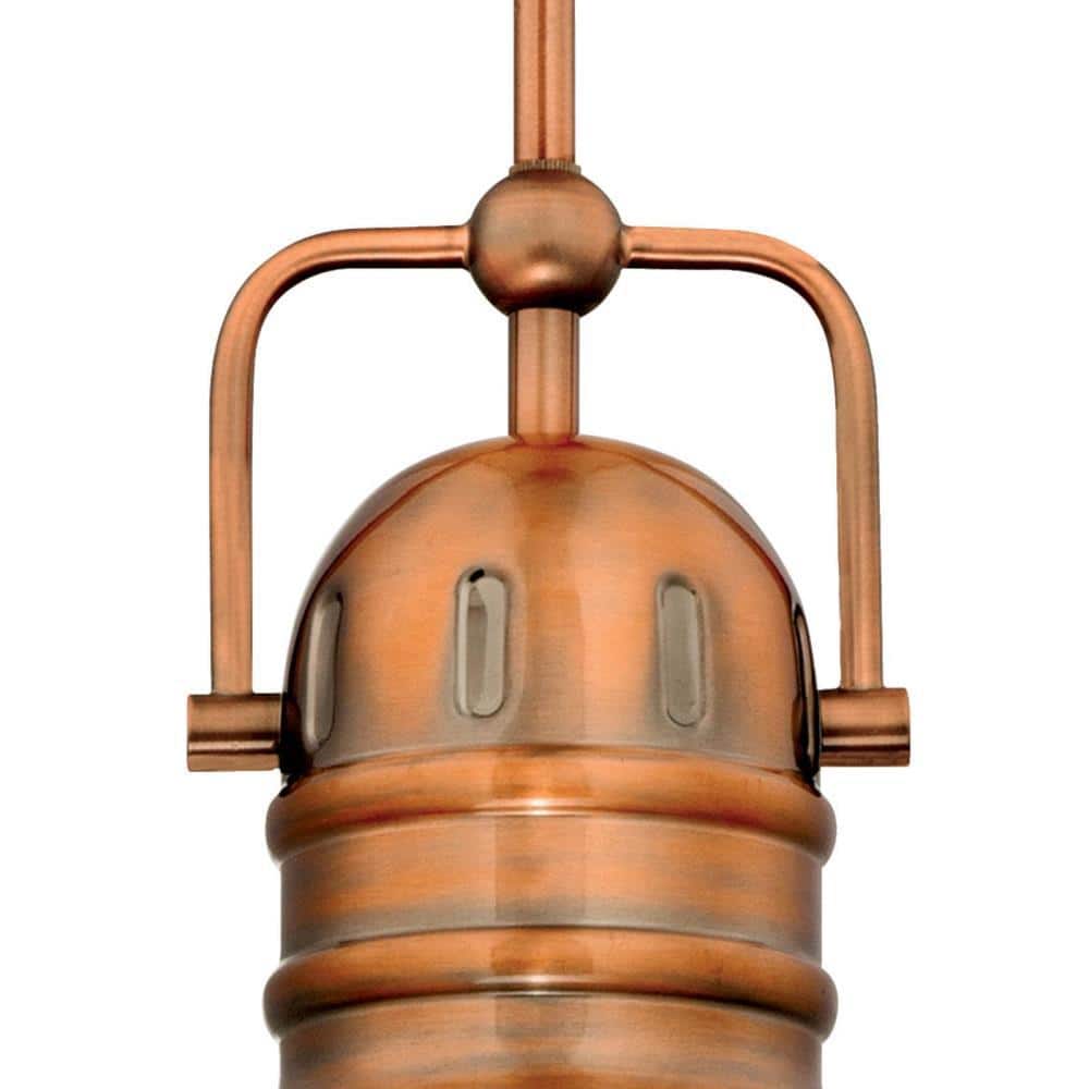 Copper LED Mini Pendant Light with Frosted Acrylic Shade