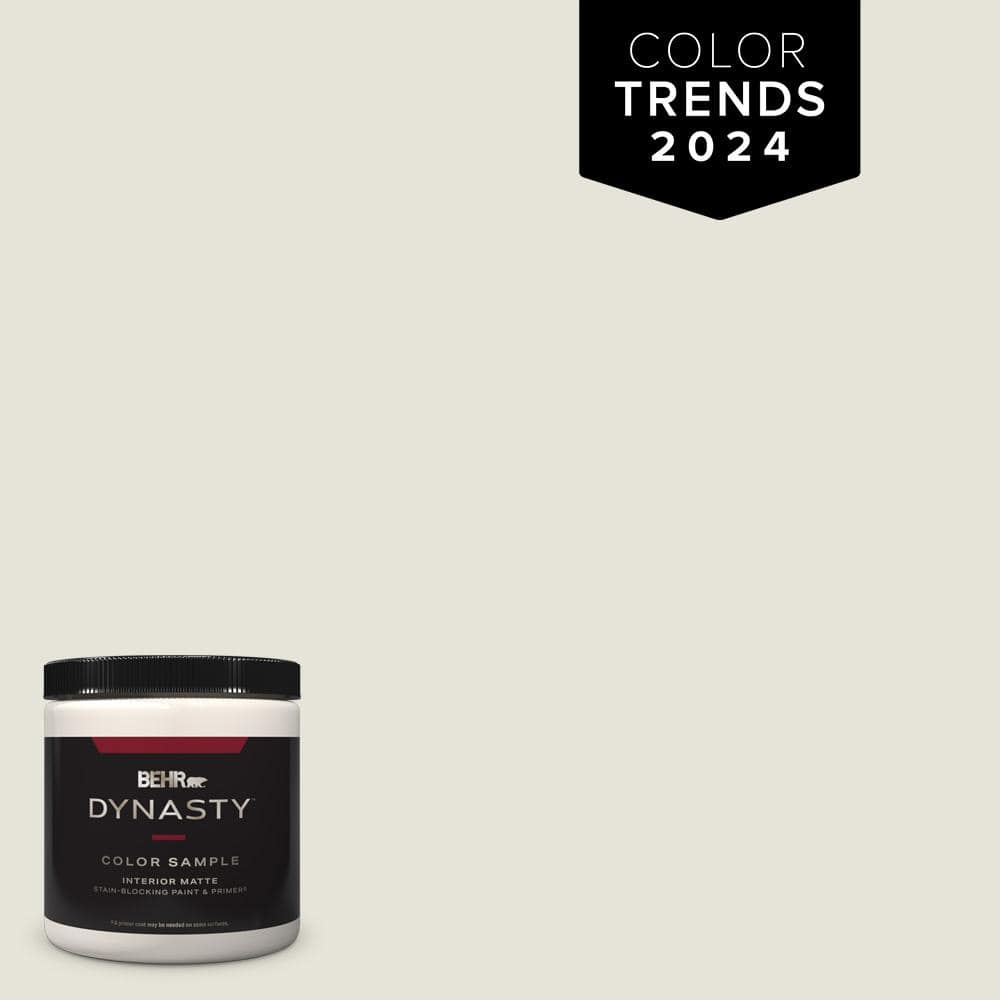 BEHR DYNASTY Home Decorators 8 oz. #HDC-NT-21 Weathered White Matte ...