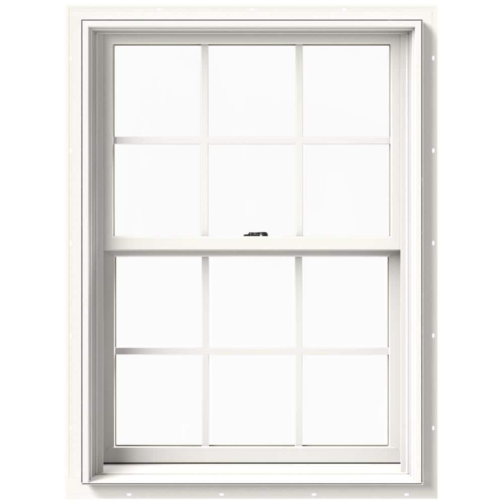 JELD-WEN 29.375 in. x 40 in. W-2500 Series White Painted Clad Wood ...