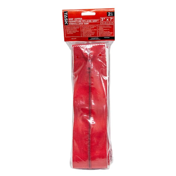 TASK 3 in. x 7 ft. QSR Zipper (2-Pack)