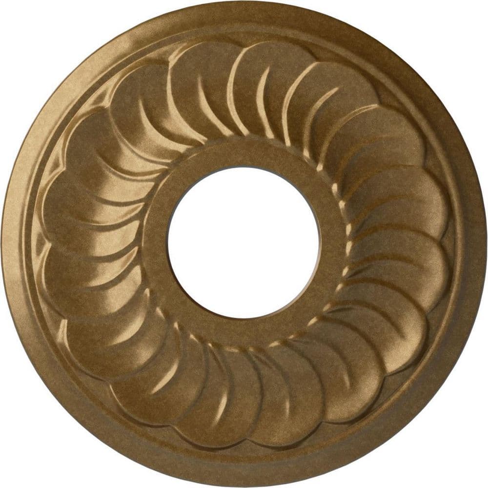 1 in. x 11-3/4 in. x 11-3/4 in. Polyurethane Jet Blackthorne Ceiling Medallion, Pale Gold price history on PriceWatchPro