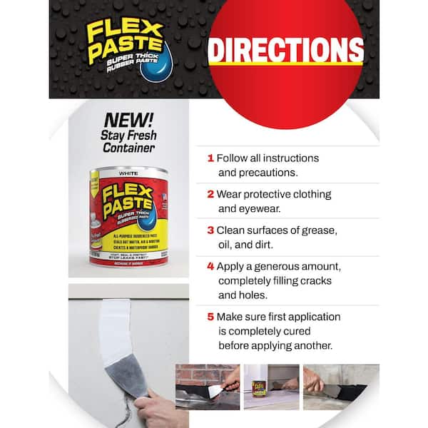 FLEX SEAL FAMILY OF PRODUCTS - Flex Paste 16 fl. oz. White Interior/Exterior Multipurpose Sealant