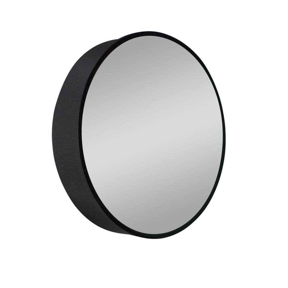24 in. W x 24 in. H Rectangular Black and Silver Metal Medicine Cabinet with Mirror price history on PriceWatchPro