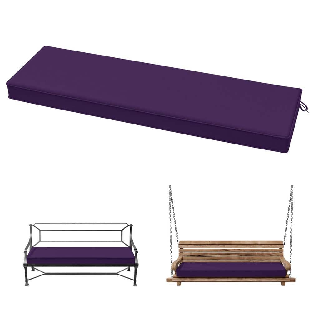 36 in. x 18 in. x 3.5 in. Rectangular Outdoor Porch Swing Bench Cushion Purple price history on PriceWatchPro