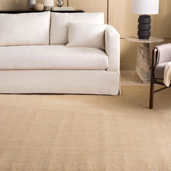 Martha Stewart 8 ft. x 10 ft. Beige/Ivory Solid Color Area Rug