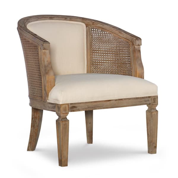 Linon Home Decor Kingston Gray Wash Upholstered Side Chair