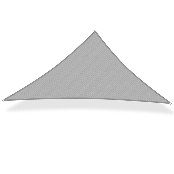 Shade&Beyond 15 ft. x 15 ft. x 21 ft. 185 GSM Light Gray Triangle Sun Shade Sail, for Patio Garden and Swimming Pool