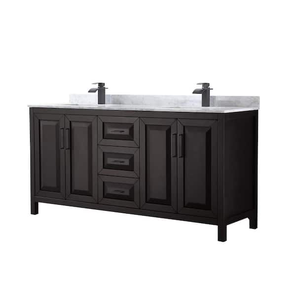 Wyndham Collection Daria 72 in. W x 22 in. D x 35.75 in. H Double Bath ...