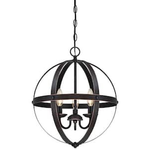 Stella Mira 3-Light Oil-Rubbed Bronze with Highlights Pendant