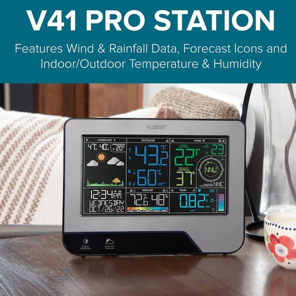 La Crosse Technology Wi-Fi Professional Weather Center with Combination  Sensor and Remote Monitoring V41-PRO-INT - The Home Depot