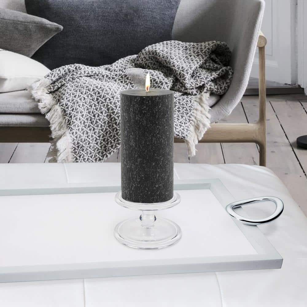 3 in. x 6 in. Timberline Black Pillar Candle